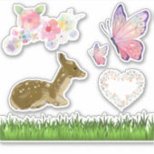Woodland Floral Butterflies Scrapbook Stickers (Voorkant)