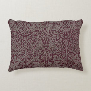 Woodland Foliage Red Rabbit William Morris Pattern Accent Kussen