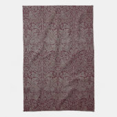 Woodland Foliage Red Rabbit William Morris Pattern Theedoek (Verticaal)