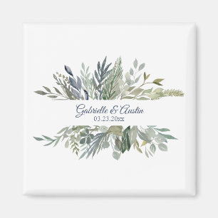 Woodland Foliage Wedding Favor Magneet