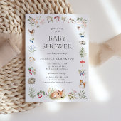 Woodland Forest Animals Baby Shower Invitation