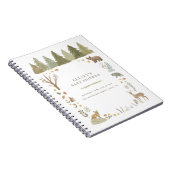Woodland Forest Animaux Baby shower Livre d'invité (Côté Droit)