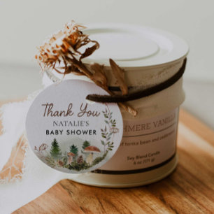 Woodland Forest Baby shower Dank u wel Bedankjes Labels