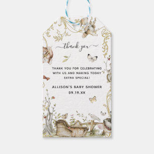 Woodland Forest   Baby shower Hartelijk dank Cadeaulabel