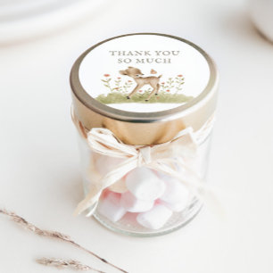 Woodland Forest Baby shower Hartelijk dank Vierkante Sticker