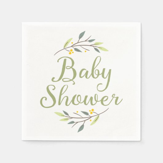 Woodland Forest Baby shower servetten (Voorkant)