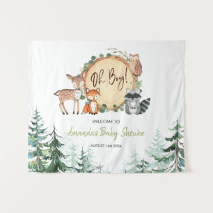 Woodland Forest Baby shower Welkom wandtapijt Wandkleed