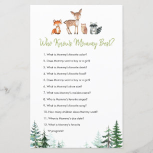 Woodland Forest Baby shower Wie kent mama het best