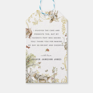 Woodland Forest Birthday Party Bedankt Cadeaulabel