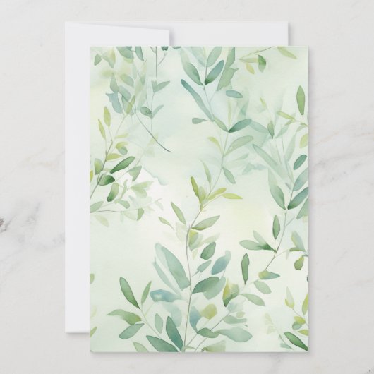 Woodland Forest Creatures Baby Jongen Douche Kaart (Achterkant)