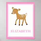WOODLAND FOREST DEER CUSTOM PRINT (Voorkant)