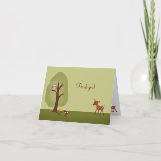 WOODLAND Forest Deer Folt Merci note