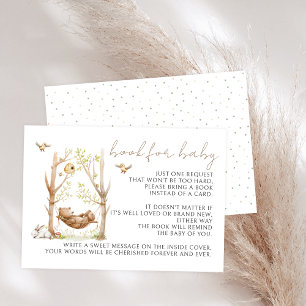 Woodland Forest Dieren Boek voor Baby shower RSVP Kaartje