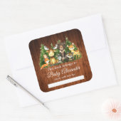 Woodland Forest Dieren Douche Rustiek Boek Labels (Envelop)