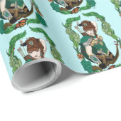 Woodland Forest Elf Fantasy Cadeaupapier (Rol Hoek)