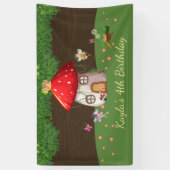 Woodland Forest, Fairy Birthday Spandoek (Verticaal)