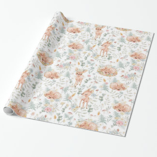 Woodland Forest Fawn Deer Gender Neutral Cadeaupapier
