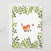 Woodland Forest Fox Boy Baby shower Invitation (Dos)