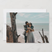 Woodland Forest Green Pines Modern Wedding Kaart (Achterkant)