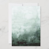 Woodland, Forest Green Wedding Kaart (Achterkant)