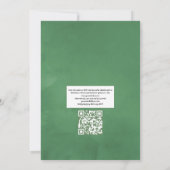 Woodland Forest Greenery QR Code Rustic Wedding Kaart (Achterkant)
