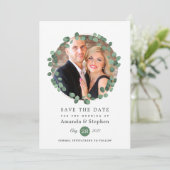 Woodland Forest Greenery Wedding Save The Date (Staand voorkant)
