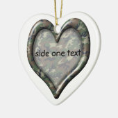 Woodland Forest Heart Keramisch Ornament (Links)