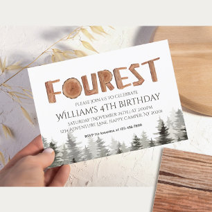 Woodland Forest Kids Birthday Kaart