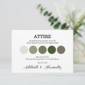 Woodland Forest Mariage moderne Carte d'entrée ver (Debout devant)