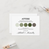 Woodland Forest Mariage moderne Carte d'entrée ver (Devant/Arrière en situation)