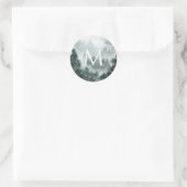 Woodland Forest Monogram Small Round Labels (Tas)