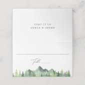 Woodland Forest Mountain bruiloft (Buitenkant ongevouwen)