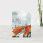 Woodland Forest Red Fox Bonne carte de vacances (Dos)