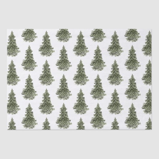 Woodland Forest Spruce Tree-weefselpapier Tissuepapier (Voorkant)