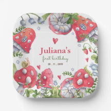 Woodland Forest Waterverf Paddenstoel Kids Verjaar