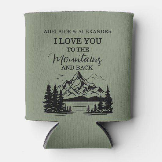 Woodland Forest Wedding Green Blikjeskoeler (Voorkant)