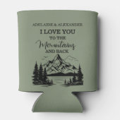 Woodland Forest Wedding Green Blikjeskoeler (Achterkant)