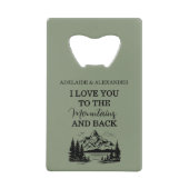 Woodland Forest Wedding Green Kredietkaart Flessenopener (Voorkant)