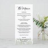 Woodland Forest Wedding Green Menu (Staand voorkant)