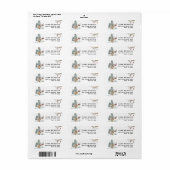 Woodland Forest Winter Kerstadres label (Full Sheet)