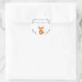Woodland Fox Baby shower Favor Sticker (Tas)