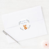 Woodland Fox Baby shower Favor Sticker (Envelop)