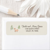Woodland Fox Baby shower Return Address Labels (Insitu)