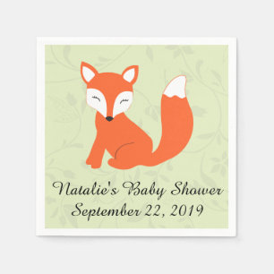 Woodland Fox Baby shower Servet