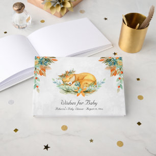 Woodland Fox   Baby shower van bosdieren Gastenboek