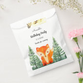 Woodland Fox Birthday Party Forest Bedankzakje (Gezegeld)