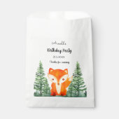 Woodland Fox Birthday Party Forest Bedankzakje (Voorkant)