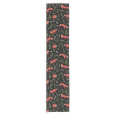 Woodland Fox Botanical Pattern Korte Tafelloper (Voorkant)