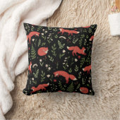 Woodland Fox Botanical Pattern Kussen (Deken)