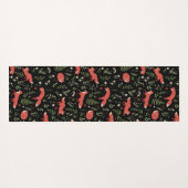 Woodland Fox Botanical Pattern Yogamat (Achterkant (horizontaal))